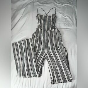 Wide leg Striped Jumpsuit